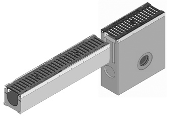 FASERFIX®SUPER KS 100 събирателна шахта с чугунена решетка