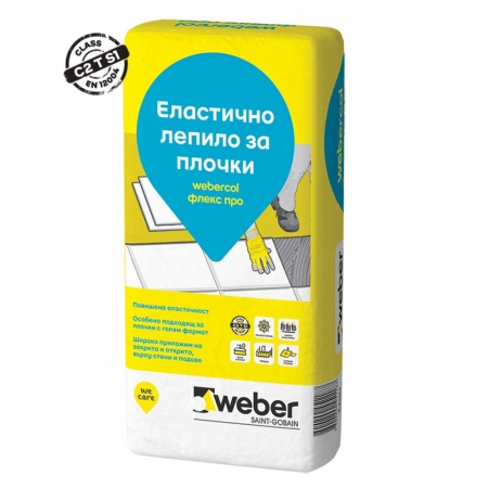 F610 Лепило за плочки weber.col ФЛЕКС ПРО 25 кг., клас C2TS1